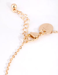 Gold Diamante & Chain Anklet - link has visual effect only