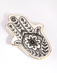 Hamsa Hand Ceramic Trinket Tray - link has visual effect only