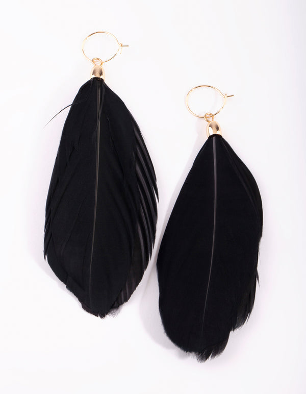 Gold Soft Fan Drop Earrings