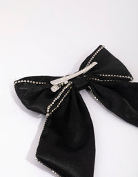 Black Diamante Bow Clip - link has visual effect only