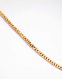 Gold Plated Short Box Chain Necklace - link has visual effect only