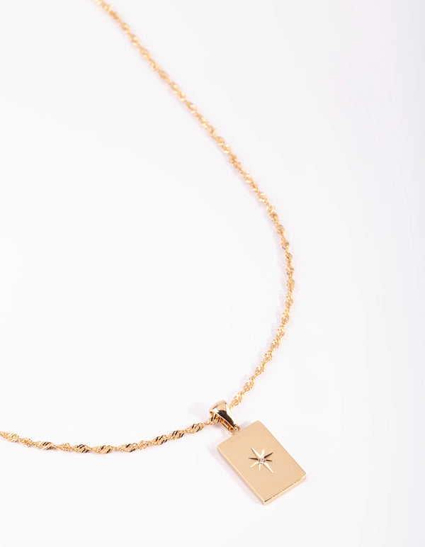 Gold Plated Surgical Steel Star Seeker Necklace