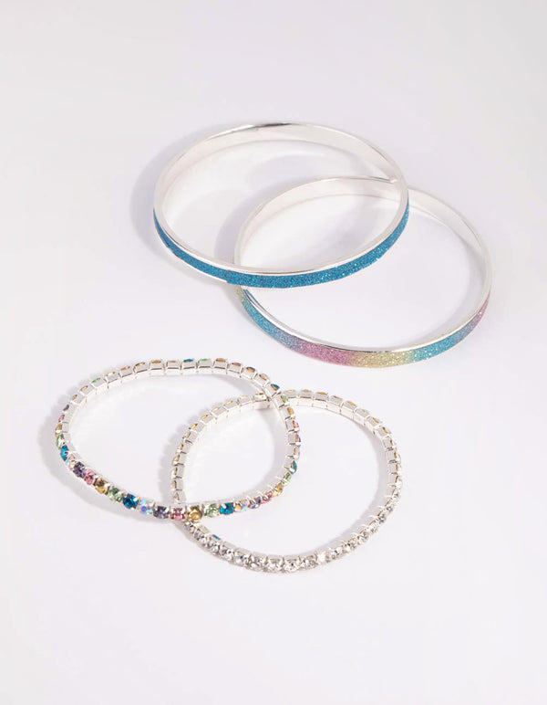 Silver glitter bracelet shop