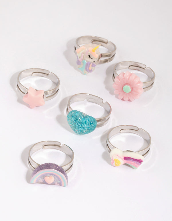 Kids Heart Ring 6-Pack