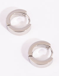 Surgical Steel Half Pave Huggie Earrings - link has visual effect only