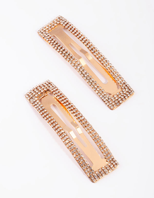 Gold Cup Chain Rectangular Clip Set