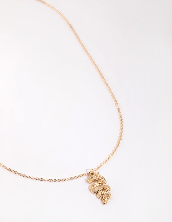 Gold Dragon Necklace