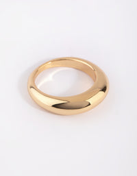 Gold Plated Rounded Ring - link has visual effect only