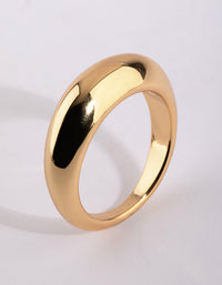 Gold Plated Rounded Ring - link has visual effect only