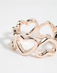 Rose Gold Heart Ring - link has visual effect only