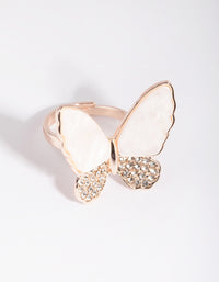 Rose Gold Butterfly Ring - link has visual effect only