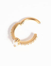 Gold-Plated Surgical Steel Diamante Clicker Ring - link has visual effect only