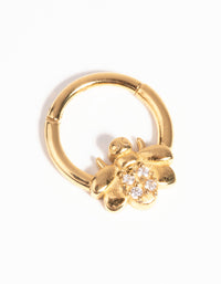 Gold-Plated Surgical Steel Bee Clicker Ring - link has visual effect only