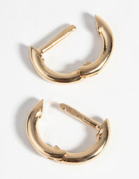 Gold Plated Sterling Silver Huggie Hoop Earrings - link has visual effect only