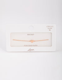 Rose Gold Plated Heart Bracelet - link has visual effect only