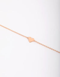 Rose Gold Plated Heart Bracelet - link has visual effect only