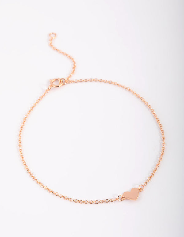 Rose Gold Plated Heart Bracelet