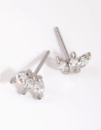 Surgical Steel Marquise Diamante Stud Earrings - link has visual effect only