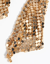 Gold Chain Mail Drop Earrings - link has visual effect only