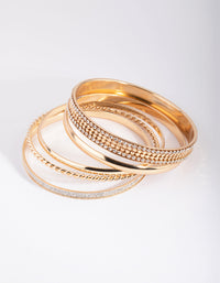 Gold Glitter & Diamante Bangle 5-Pack - link has visual effect only