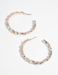 Rose Gold Hoop Earrings - link has visual effect only