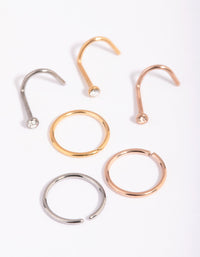 Titanium Nose Stud 6-Pack - link has visual effect only