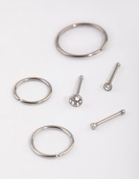 Titanium Nose Stud & Ring 6-Pack - link has visual effect only