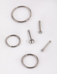 Titanium Nose Stud & Ring 6-Pack - link has visual effect only