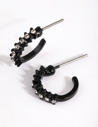 Matte Diamante Hoop Earrings - link has visual effect only