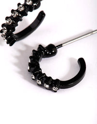 Matte Diamante Hoop Earrings - link has visual effect only