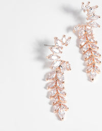 Rose Gold Diamond Simulant Statement Earrings - link has visual effect only