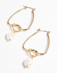 Gold Plated Statement Earrings with Freshwater Pearls - link has visual effect only