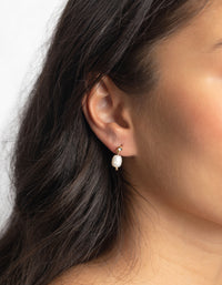 Gold Plated Earrings Pack with Freshwater Pearls - link has visual effect only