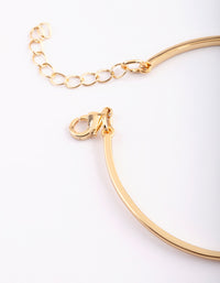 Gold Plated Baguette Bangle with Cubic Zirconia - link has visual effect only