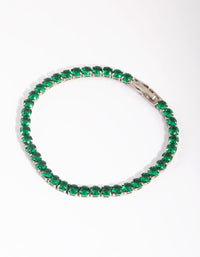 Emerald Cubic Zirconia Tennis Bracelet - link has visual effect only