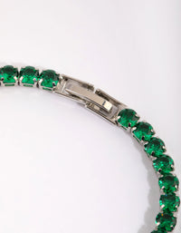 Emerald Cubic Zirconia Tennis Bracelet - link has visual effect only