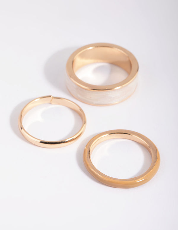 Gold Marble Ring Pack