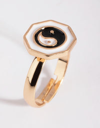 Yin & Yang Hexagon Ring - link has visual effect only