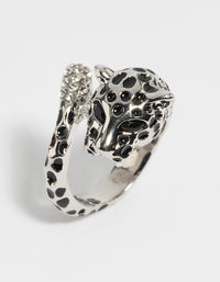 Rhodium Panther Ring - link has visual effect only