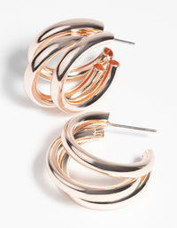 Rose Gold Statement Hoop Earrings - link has visual effect only