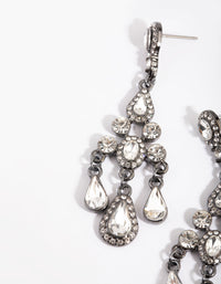 Gunmetal Vintage Chandelier Drop Earrings - link has visual effect only