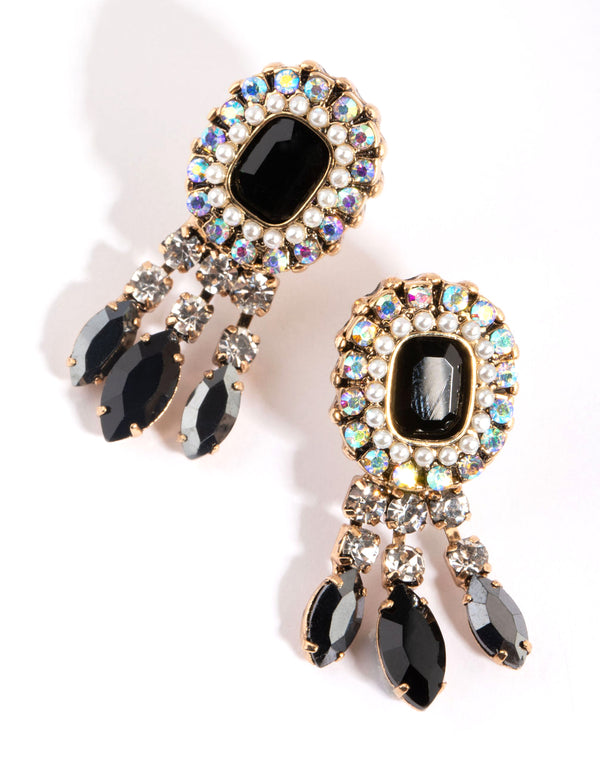 Gunmetal Vintage Drop Earrings