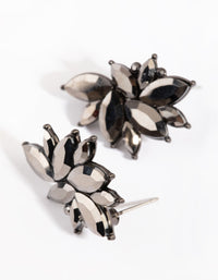 Gunmetal Marquise Stud Earrings - link has visual effect only