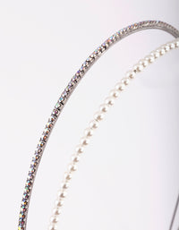 Gold Pearl & Diamante Headband - link has visual effect only