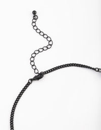 Matte Black Mesh Drape Necklace - link has visual effect only