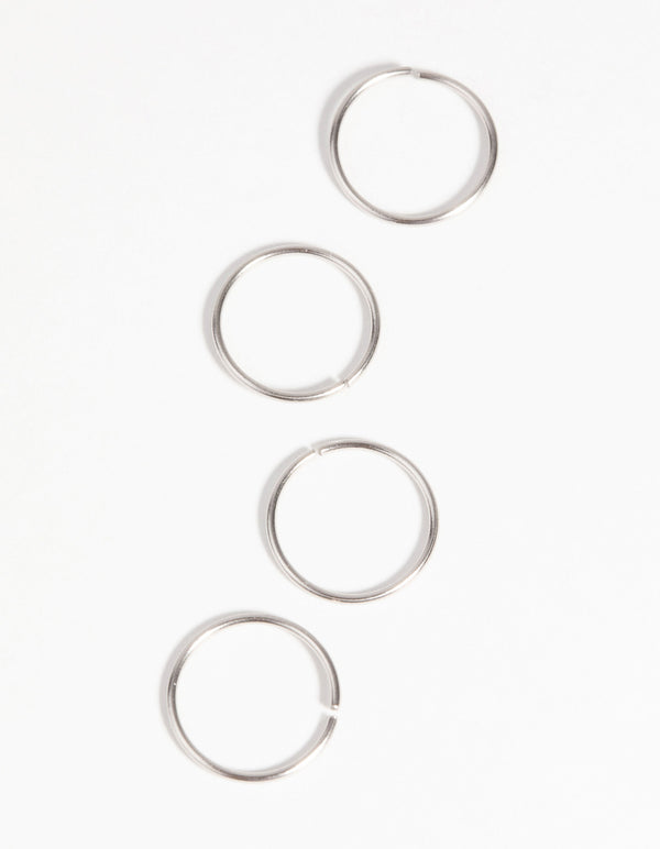 Surgical Steel Nose Ring 4-Pack