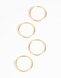 Gold-Plated Surgical Steel Nose Ring 4-Pack - link has visual effect only