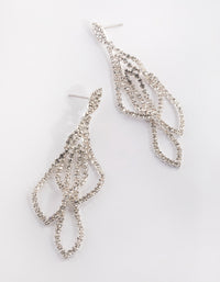 Silver Layered Geometric Chain Earrings - link has visual effect only