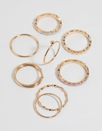 Gold Enamel Circle Ring Pack - link has visual effect only