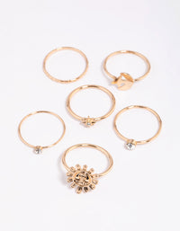 Gold Celestial Sun Ring 6-Pack - link has visual effect only